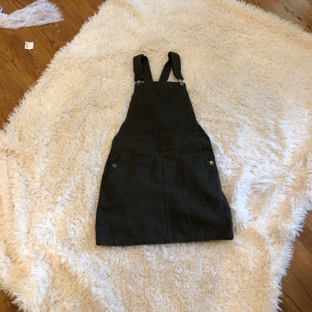 Olive Overall Denim Skirt